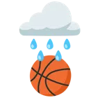 Wolke mit Regen + Basketball