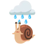 Wolke mit Regen + Schnecke