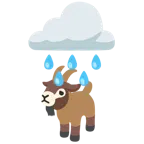 Wolke mit Regen + Ziege