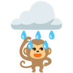 Wolke mit Regen + Affengesicht