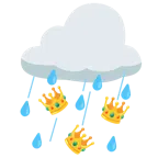 Wolke mit Regen + Krone