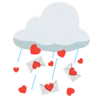Wolke mit Regen + Liebesbrief