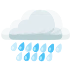 Wolke mit Regen + schlagendes Herz