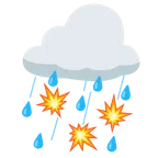 Wolke mit Regen + Zusammenstoß