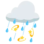 Wolke mit Regen + schwindlig