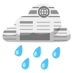 Wolke mit Regen + Zeitung