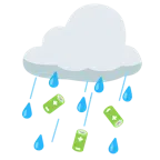 Wolke mit Regen + Batterie