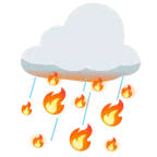 Wolke mit Regen + Feuer