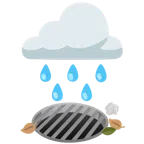 Wolke mit Regen + Loch