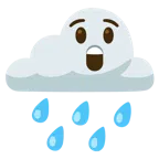 Wolke mit Regen + erstauntes Gesicht