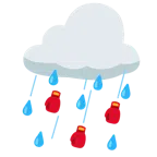 Wolke mit Regen + Boxhandschuh
