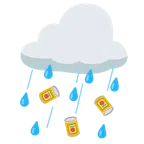 Wolke mit Regen + Konserve