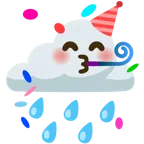 Wolke mit Regen + Partygesicht