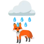Wolke mit Regen + Fuchs