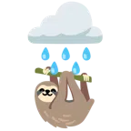 Wolke mit Regen + Faultier