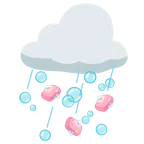 Wolke mit Regen + Seife