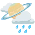 Wolke mit Regen + Ringplanet