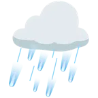 Wolke mit Regen + Komet