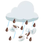 Wolke mit Regen + Heißgetränk