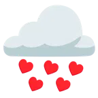 Wolke mit Regen + Herz