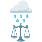 Wolke mit Regen + Waage