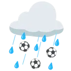 Wolke mit Regen + Fußball