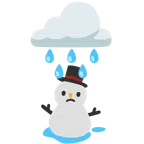 Wolke mit Regen + Schneemann ohne Schneeflocken