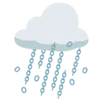 Wolke mit Regen + Ketten