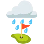 Wolke mit Regen + Golffahne