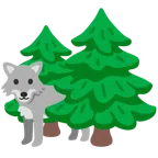 Wolf + Nadelbaum