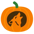 Wolf + Halloweenkürbis