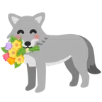 Wolf + Blumenstrauß