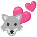 Wolf + zwei Herzen