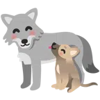 Wolf + kreisende Herzen