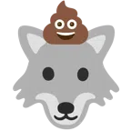 Wolf + Kothaufen