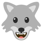Wolf + grinsendes Gesicht