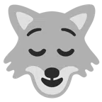 Wolf + erleichtertes Gesicht