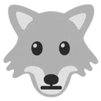 Wolf + neutrales Gesicht