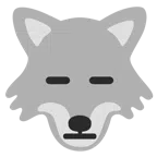 Wolf + ausdrucksloses Gesicht