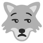 Wolf + verstimmtes Gesicht