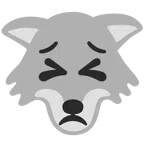 Wolf + entschlossenes Gesicht