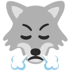 Wolf + schnaubendes Gesicht