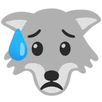 Wolf + trauriges aber erleichtertes Gesicht