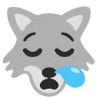 Wolf + schläfriges Gesicht