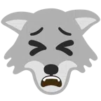 Wolf + müdes Gesicht