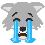 Wolf + heulendes Gesicht