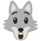 Wolf + erstauntes Gesicht