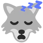 Wolf + schlafendes Gesicht