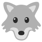 Wolf + Gesicht ohne Mund