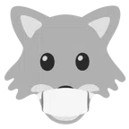Wolf + Gesicht mit Atemschutzmaske